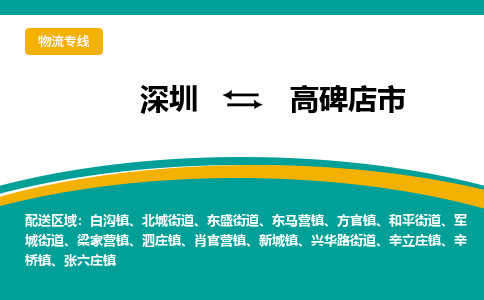 深圳到高碑店市物流公司-深圳至高碑店市专线-高品质为您的生意保驾护航-让你安心、省心、放心