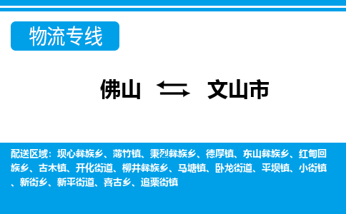 佛山到文山市物流公司-佛山到文山市专线全心服务