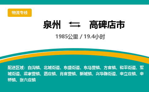 泉州到高碑店市物流公司-泉州至高碑店市专线-高品质为您的生意保驾护航-让你安心、省心、放心