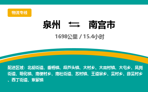 泉州到南宫市物流公司-泉州至南宫市专线-高品质为您的生意保驾护航-让你安心、省心、放心