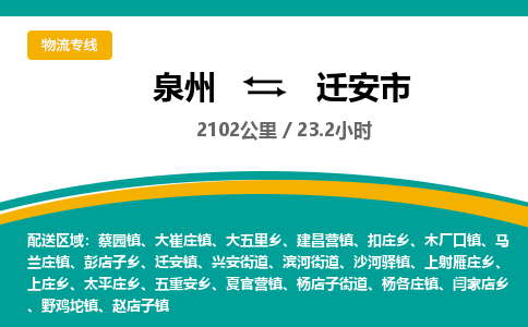 泉州到迁安市物流-泉州至迁安市货运安全、可靠的物流服务