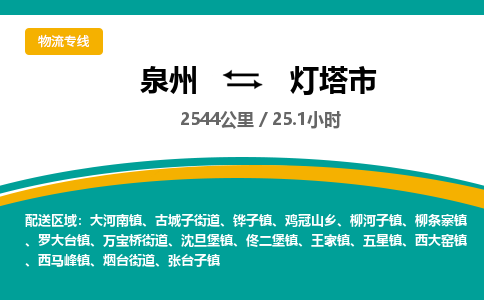 泉州到灯塔市物流公司-泉州至灯塔市专线-高品质为您的生意保驾护航-让你安心、省心、放心