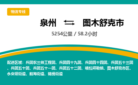 泉州到图木舒克市物流公司-泉州至图木舒克市专线-高品质为您的生意保驾护航-让你安心、省心、放心