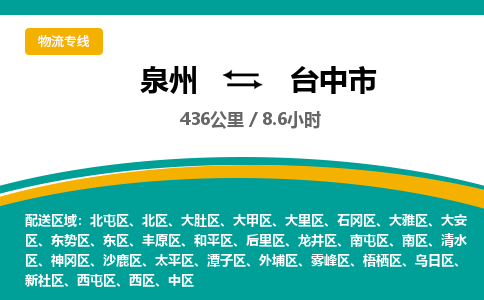 泉州到台中市物流-泉州至台中市货运安全、可靠的物流服务